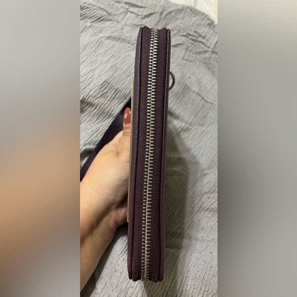 Steve Madden Bzippy Zip Around Wallet Wristlet, Grape - Picture 9 of 12